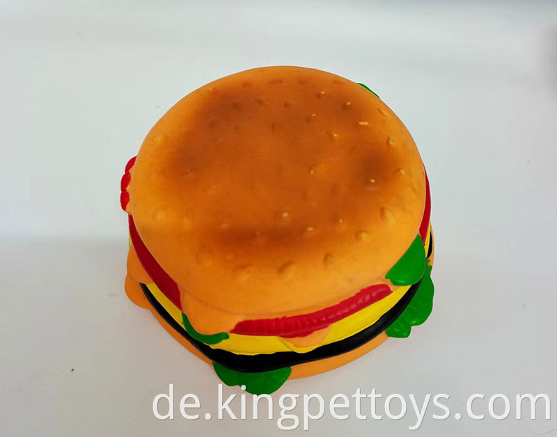 Hamburger Dog Toy with Squeaker